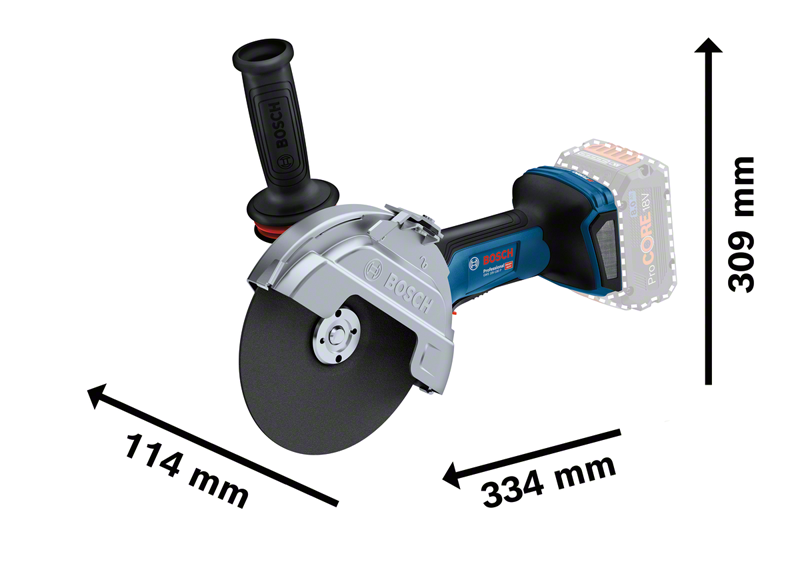 BOSCH GWS 18V-180 P Akumulatorska ugaona brusilica BITURBO 06019H6L01 - 3