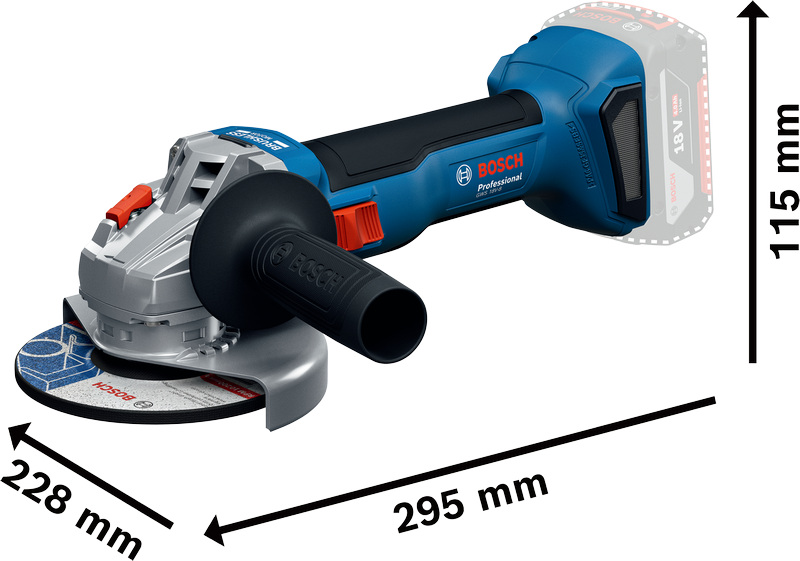 BOSCH Komplet od 3 alata od 18V: GSR + GWS + 2x4,0 Ah + GAL 0615A5007N - 2