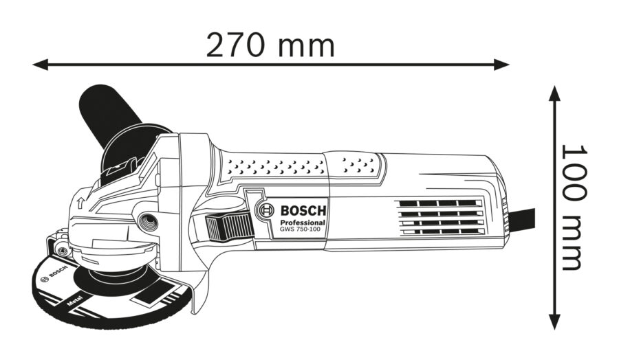 BOSCH GWS 750 Professional Ugaona brusilica 0601394000 - 2
