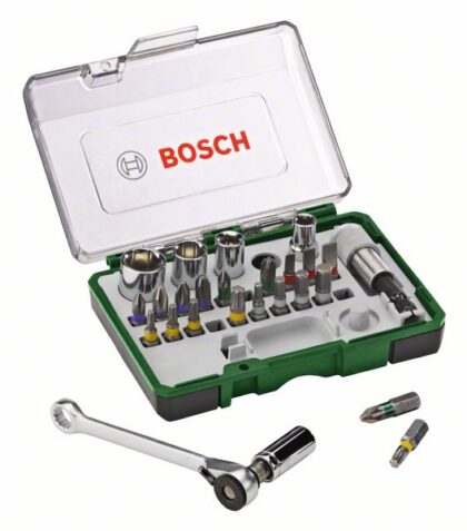 BOSCH 27-delni set bitova odvrtača i čegrtaljki 2607017160 - 1