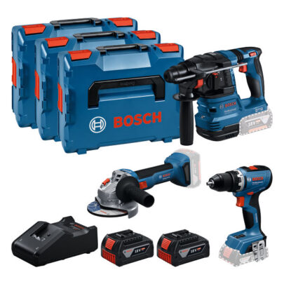 Komplet od 3 alata od 18 V: GSR 18V-65 + GBH 18V-22 + GWS 18V-8 + 2x GBA 5.0 Ah + Brzi punjač GAL 18V-40 Professional - 1