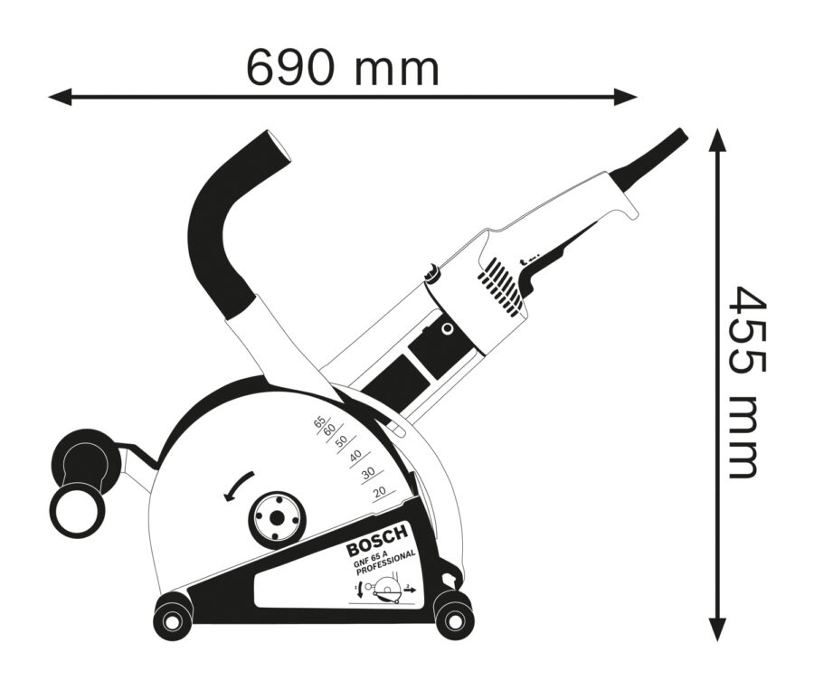 BOSCH GNF 65 A Glodalica za žlebove u zidovima 0601368708 - 2