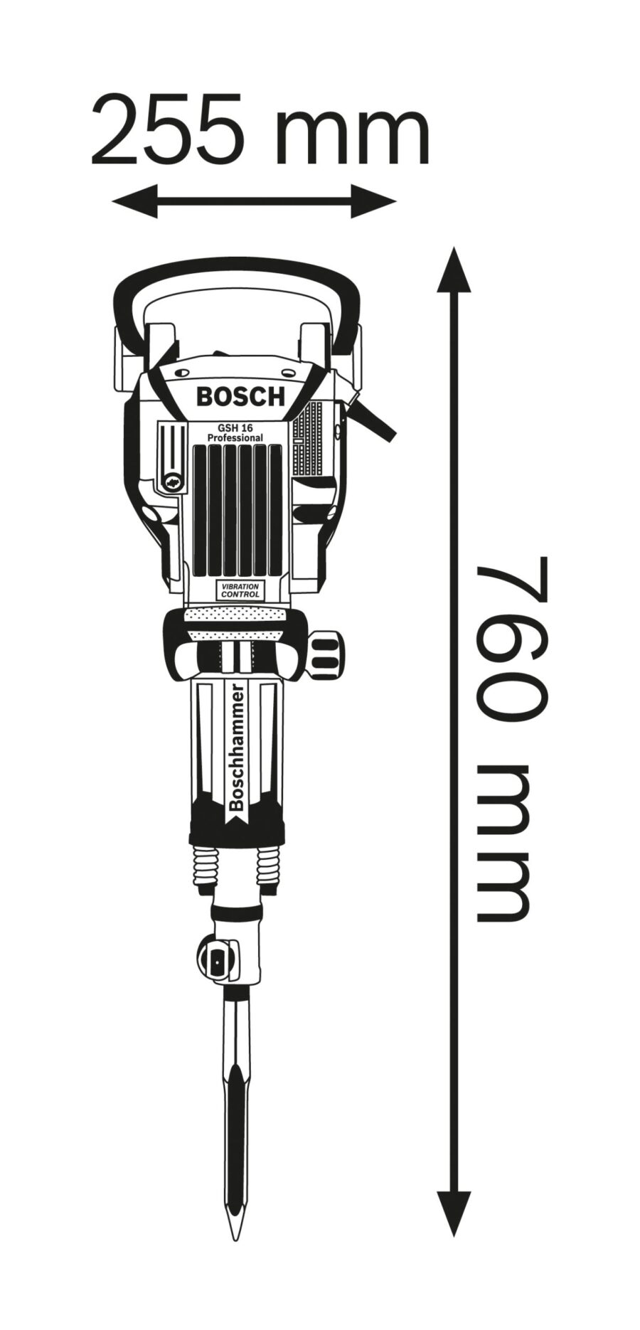 BOSCH GSH 16-30 Elektro-pneumatski čekić za razbijanje 0611335100 - 3