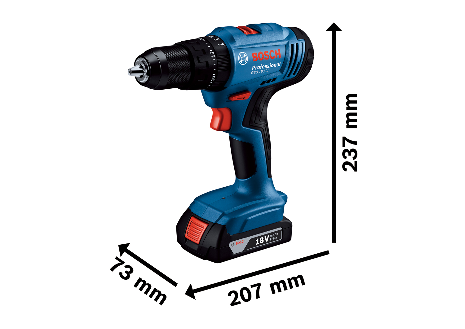 BOSCH GSB 183-LI Akumulatorska udarna bušilica-odvijač 06019K9100 - 3
