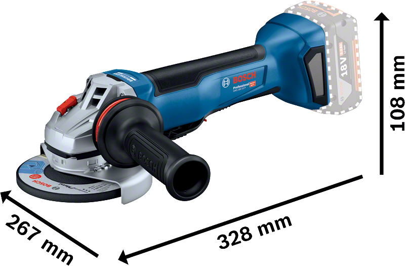 BOSCH GWS 18V-10 P Akumulatorska ugaona brusilica - Solo 06019J4100 - 3