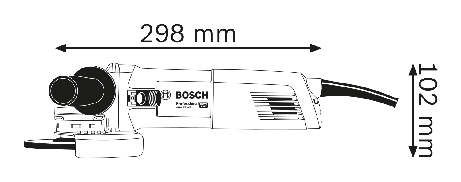 BOSCH GWX 14-125 Professional Ugaona brusilica sa sistemom X-LOCK 06017B7000 - 2