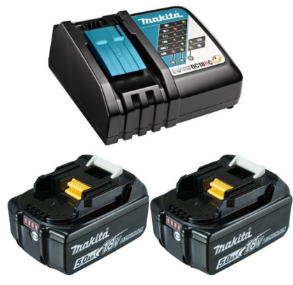MAKITA Makita SET 8 - 2 baterije 18V 5.0Ah BL1850B + punjač DC18RC BL1850BX2+DC18R - 1