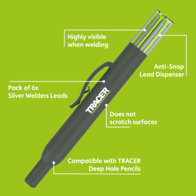TRACER Pro grafitne mine za zavarivače, 2,8 mm – srebrne - 7