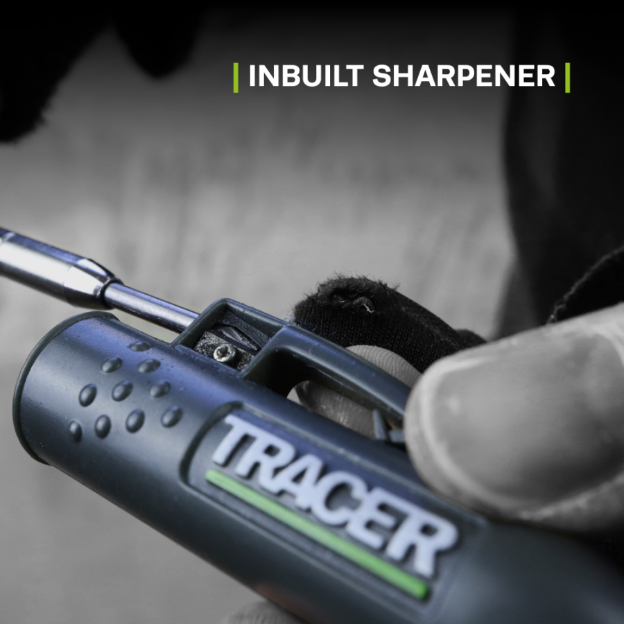 TRACER AMK4 Ultimate set za obeležavanje sa građevinskom olovkom za duboke rupe, setom rezervnih mina i 2 markera protiv začepljenja (crni i crveni) - 9