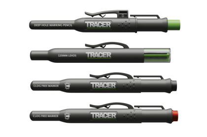 TRACER AMK4 Ultimate set za obeležavanje sa građevinskom olovkom za duboke rupe, setom rezervnih mina i 2 markera protiv začepljenja (crni i crveni) - 1