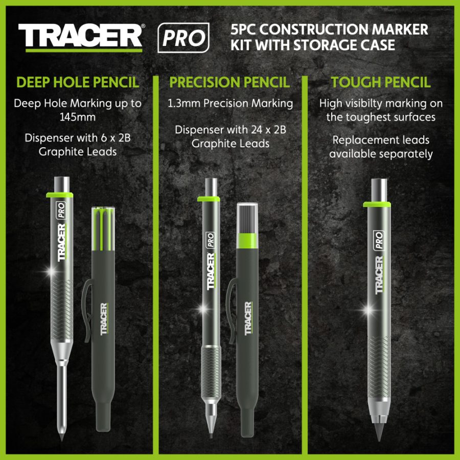 TRACER AMK5-PRO Profesionalni komplet od 5 markera sa kutijom za skladištenje - 4