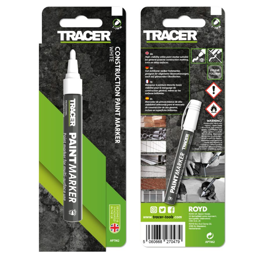 TRACER APTM2 Marker za bojanje sa okruglim vrhom - beli - 4