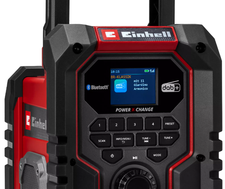 EINHELL Aku radio TE-CR 18 Li DAB+/FM/BT + 2,5 Ah Starter Kit 3407995/3810000033 - 8
