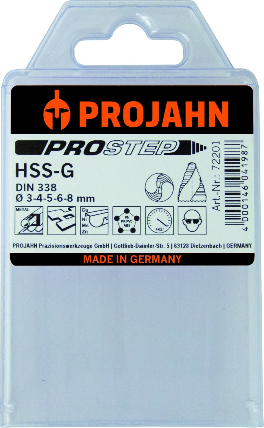 PROJAHN PROSTEP DIN 338 Burgije za metal HSS-G 3-4-5-6-8 - 2