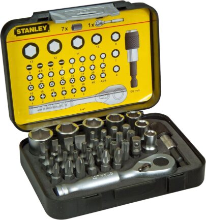 STANLEY set bitova i nasadnih ključeva 39 kom - 1