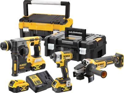 DeWalt DCK305P3T set aku alata DCH273 + DCF887 + DCG405 + 3×5Ah baterije + punjač + TSTAK kofer - 1