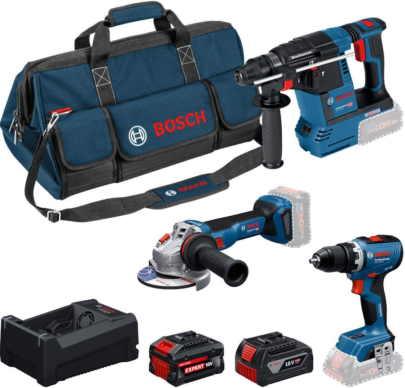 BOSCH Akumulatorski set Bosch GSR 18V-65 + GBH 18V-26 + GWS 18V-11 + 1 x GBA 18V 5,0Ah + 1 x EXBA 18V 5,5Ah + torba - 1