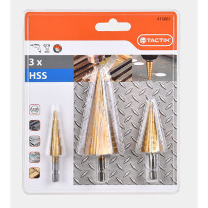 TACTIX Set HSS stepenastih burgija za metal 3 kom TX416061 - 1