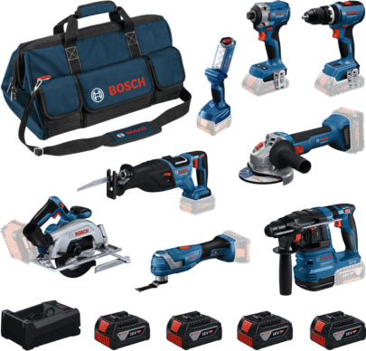 BOSCH Kombinovani set  PRO Komplet od 8 alata od 18 V: GSB + GDR + GBH + GWS + GKS + GSA + GOP + GLI + 4x GBA 18V 5.0Ah + GAL - 1