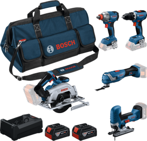 BOSCH Akumulatorski set GSR 18V-65 + GDX 18V-285 + GKS 18V-57-2 + GOP 18V-34 + GST 18V-125 S + 2 x 5,0Ah + torba 0615A500BV - 8