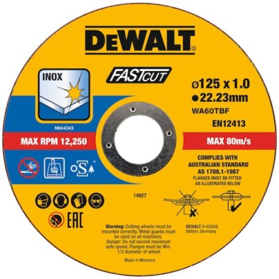 DeWALT rezna ploča 125x1mm FASTCUT DT20540-QZ - 1