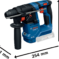 BOSCH Kombinovani set PRO Komplet od 3 alata od 18 V: GSB + GBH + GWS + 2x GBA 4.0Ah + GAL18V-40 - 8