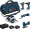 BOSCH Akumulatorski set GSR 18V-65 + GDX 18V-285 + GKS 18V-57-2 + GOP 18V-34 + GST 18V-125 S + 2 x 5,0Ah + torba - 1