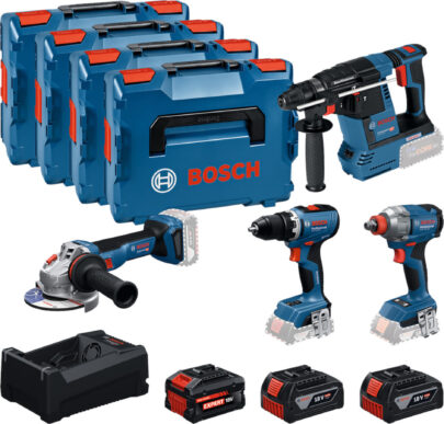 BOSCH Akumulatorski set od 4 18V mašine GSR 18V-65 + GDX 18V-285 + GBH 18V-26 + GWS 18V-11 - 1