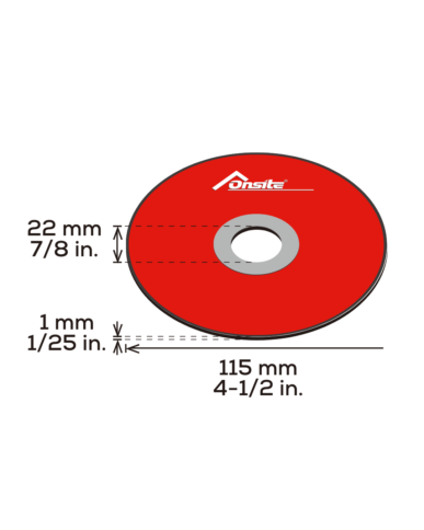 ONSITE Rezna ploča Inox 115×1.0x22.23mm TX744136.50 - 2
