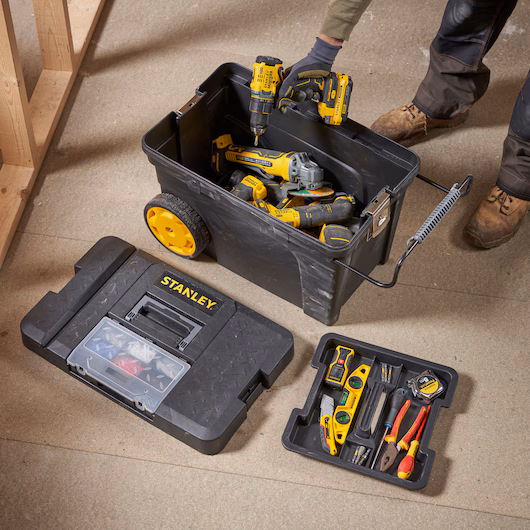 STANLEY 1-97-503 mobilna kutija za alat na točkovima, 53l, teleskopska ručka, nosivost 35kg - 4