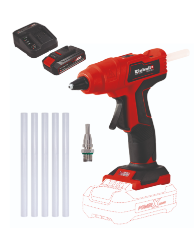EINHELL Akumulatorski pištolj za vruće lepljenje TE-CG 18 Li + 2,5 Ah Starter Kit - 1