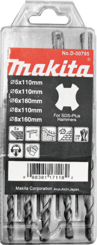 MAKITA 5-delni set burgija za SDS-PLUS bušilice (D-36049) - 1