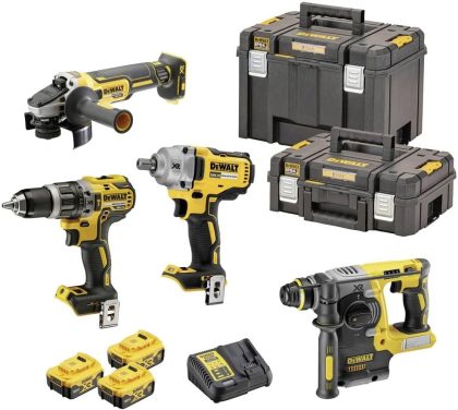 DEWALT DCK428P3T aku set 4 alata 18V XR bez četkica (DCD796 + DCF894 + DCH273 + DCG405) 3x5.0Ah - 1