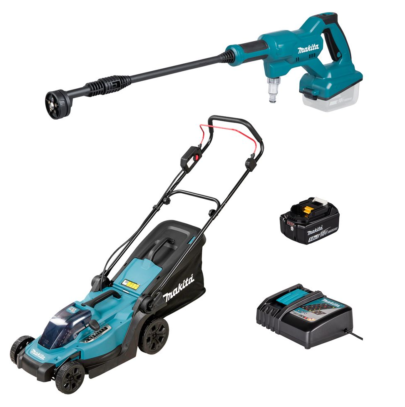 MAKITA aku set kosilica DLM330 + perač pod pritiskom DHW180; 1×5,0Ah; DLX2583T - 1