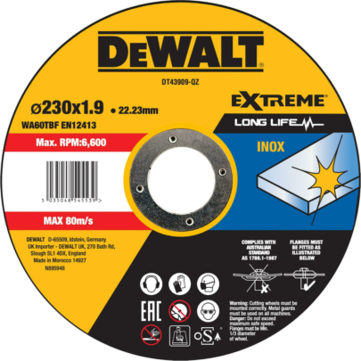DeWALT DT43909 rezna ploča Inox Extreme 230×1,9mm - 1
