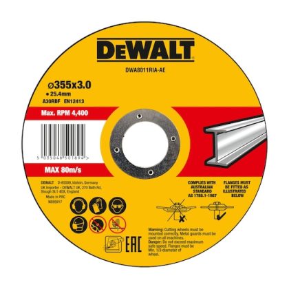 DEWALT DWA8011RIA-AE Rezna ploča za metal 355 x 3 x 25.4mm, Tip 1 (ravna) - 1