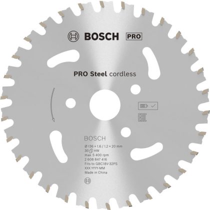 BOSCH PRO Steel akumulatorski rezač armature, 136 x 1,6/1,1 x 20 2608847416 - 1