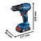 BOSCH PRO GSB 185-LI Akumulatorska udarna bušilica-odvrtač 06019K3101 - 2