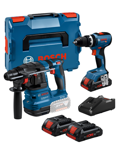 BOSCH SET GSB 18V-65 Professional Akumulatorska udarna bušilica-odvrtač + GBH 185-LI Akumulatorski elektro-pneumatski čekić za bušenje sa SDS plus prihvatom (06019N3303+0611924020) - 1