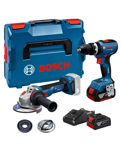 BOSCH SET GSB 18V-65 Professional Akumulatorska udarna bušilica-odvrtač + GWS 18V-11 Professional Akumulatorska ugaona brusilica (06019N3303+06019N4100) - 1