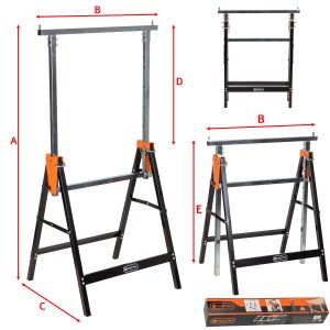 TACTIX Nogari radni sklopivi podesivi 680x580x800-1300mm - 4